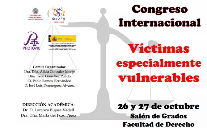 La Facultad de Derecho acogerá el Congreso Internacional ‘Víctimas especialmente vulnerables’ ...
