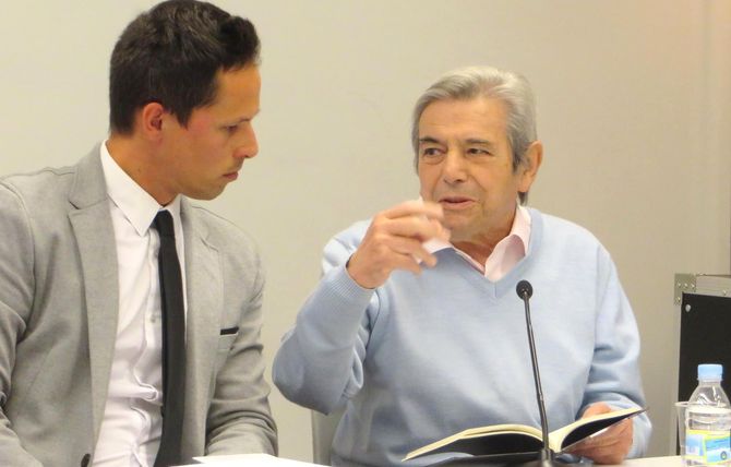 Hugo Milhanas y António Salvado, durante el acto