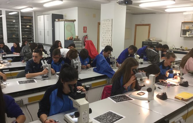 Alumnos del colegio San Juan Bosco amplían sus conocimientos sobre el mundo de los fósiles