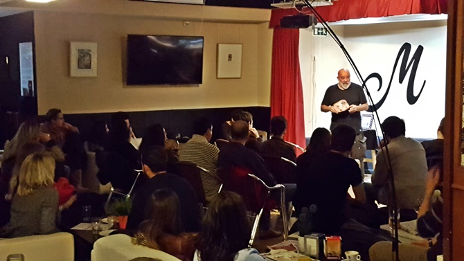 Fernando Saldaña, en Café Manolita