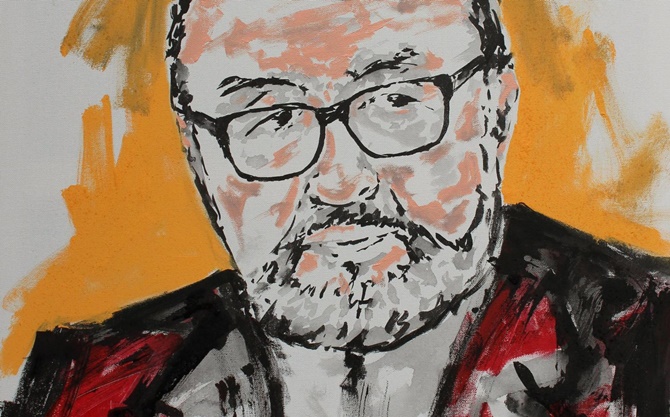 El poeta Sergio Macías, retratado por Miguel Elías