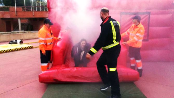El Parque de Bomberos realiza un simulacro en la Semana de Prevención de Incendios  