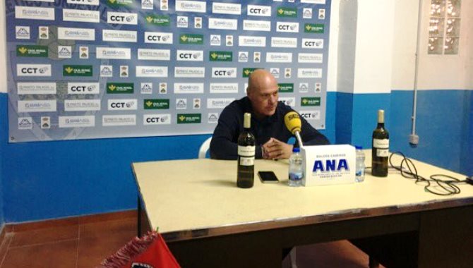 Calderé, en la sala de prensa de Tordesillas