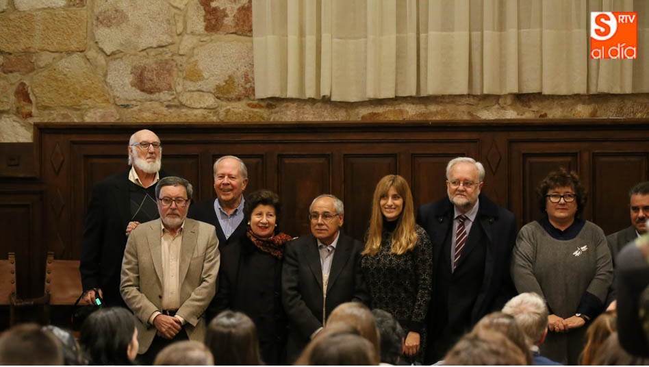 Un momento del acto que se celebró en el Aula Miguel de Unamuno