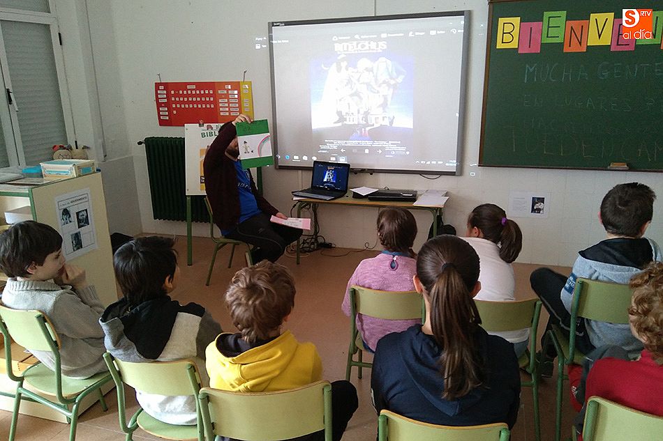 Alumnos del colegio de Garcibuey durante una actividad el pasado curso
