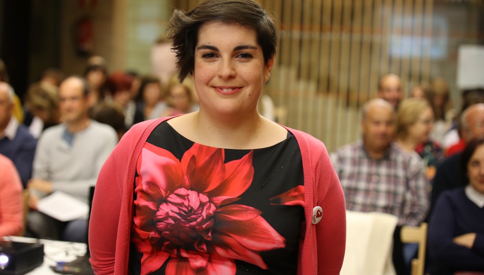 Marta Domínguez Prieto, al inicio de la conferencia. Foto: Alberto Martín