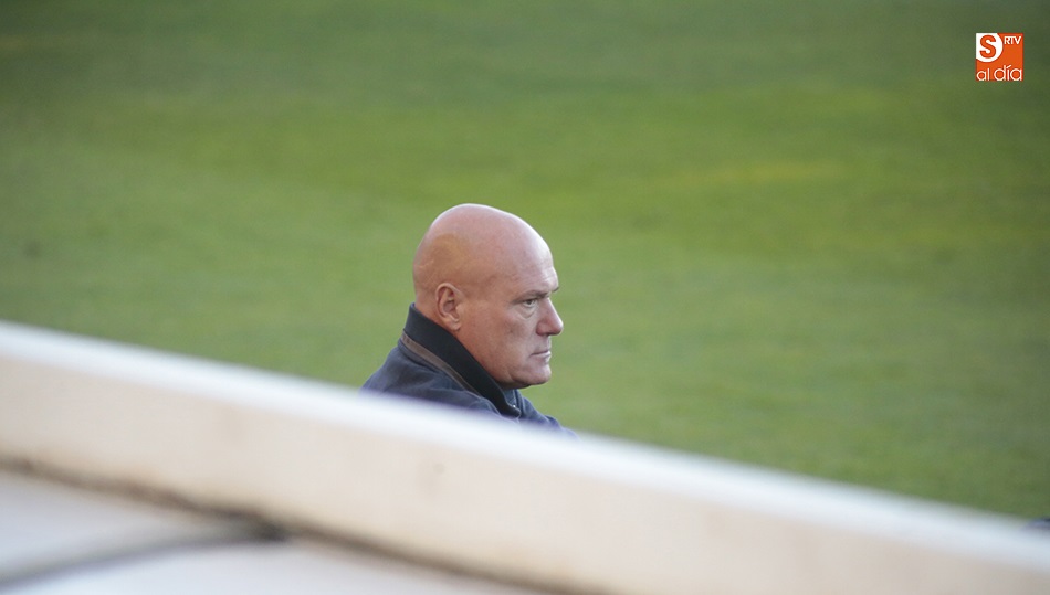 Calderé, en el último partido del Salmantino en el Helmántico.