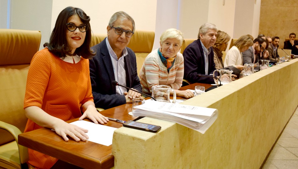 Virginia Carrera, Gabriel Risco y Pilar Moreno, concejales de Ganemos Salamanca