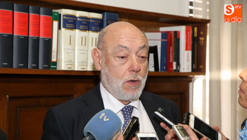 José Manuel Maza, fiscal generla del Estado, en una visita a Salamanca