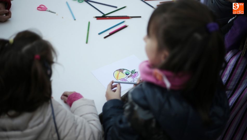 Un momento de las actividades realizadas por niños en El Zurguén