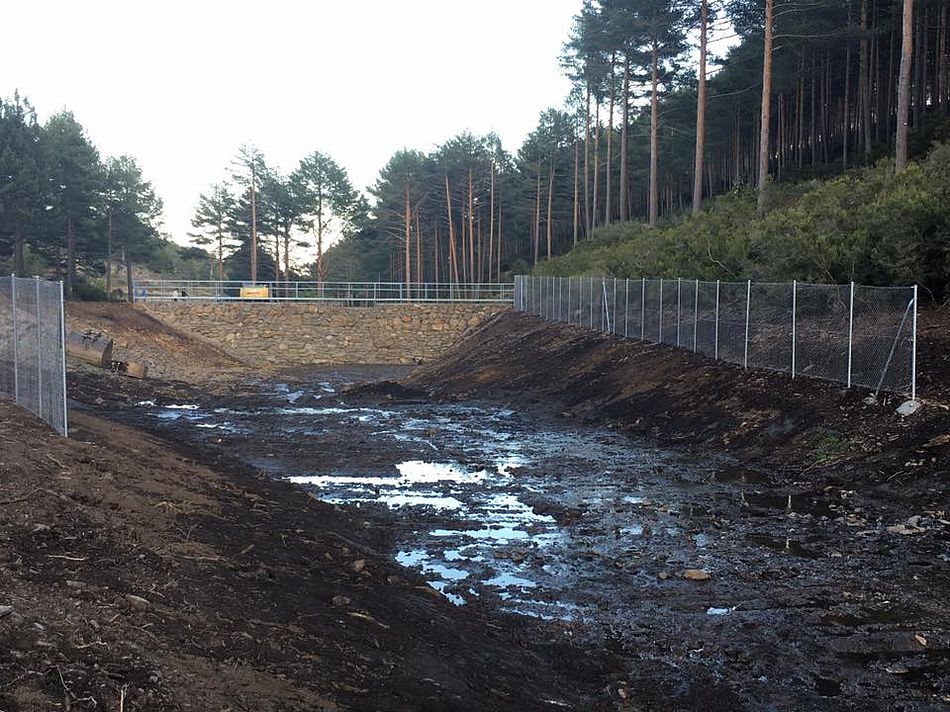 Concluye la construcción del azud de La Alberca