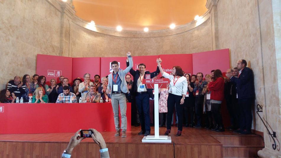 Un momento de la clausura del  XII Congreso provincial ordinario del PSOE