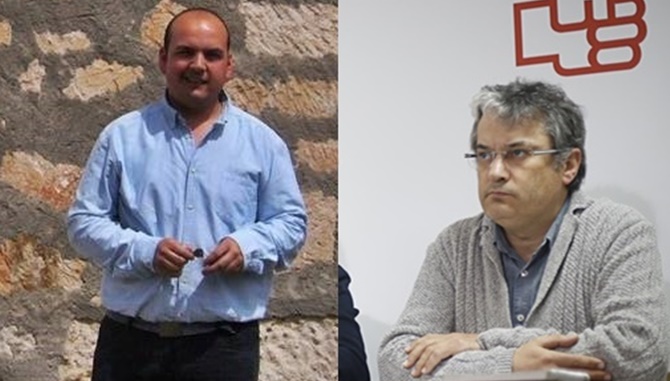 Leonardo Bernal, alcalde de Rollán; y Fernando Rubio, alcalde de Juzbado