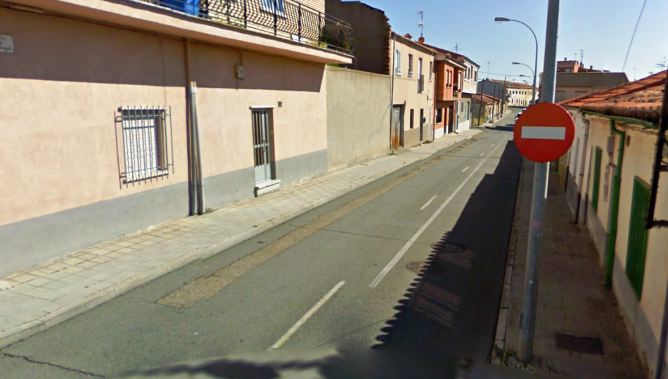 Detalle de la calle Miguel Ángel, en Salamanca