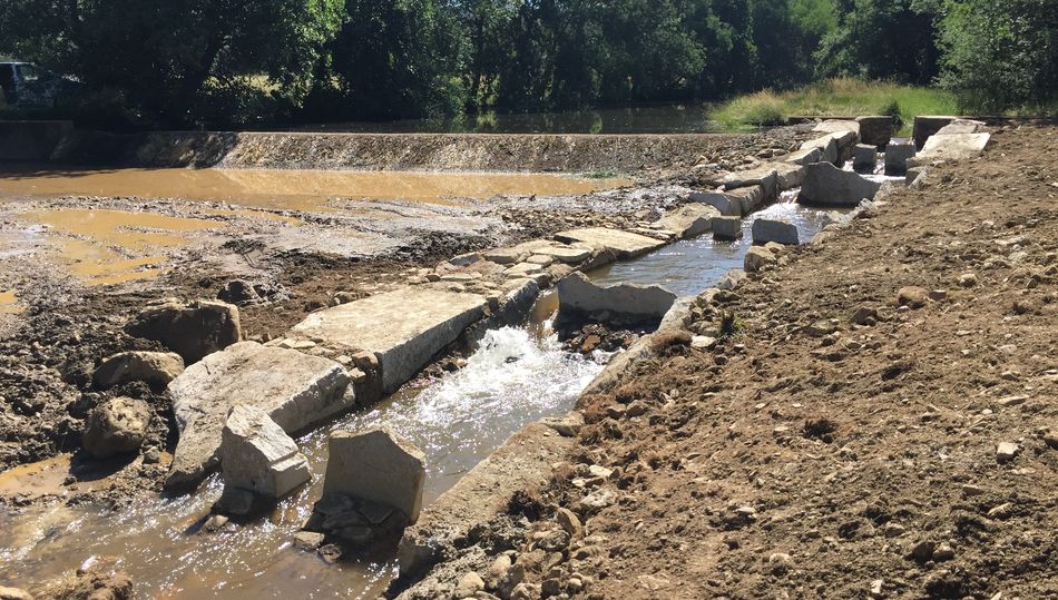 Una de las rampas que se han colocado