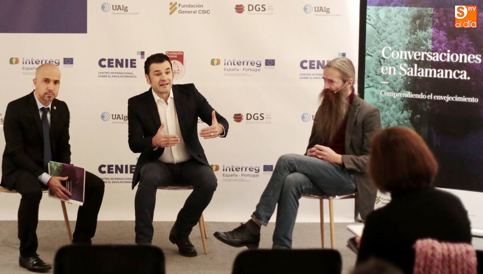 	El reconocido gerontólogo biomédico, Aubrey de Grey, a la derecha, en Fonseca / Foto de Alejandro López