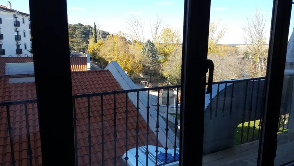 Vista desde una de las habitaciones del Balneario de Ledesma.