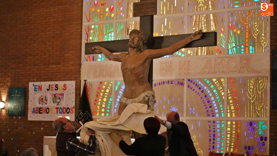 Acto de bendición del Santisimo Cristo de la Humildad en la Iglesia de San Francisco y Santa Clara