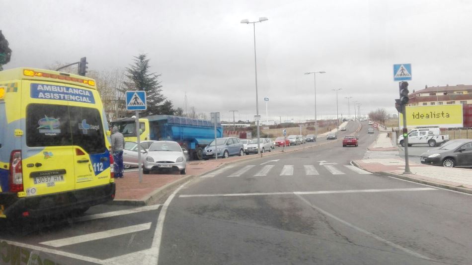 Lugar del accidente en la avenida de la Serna