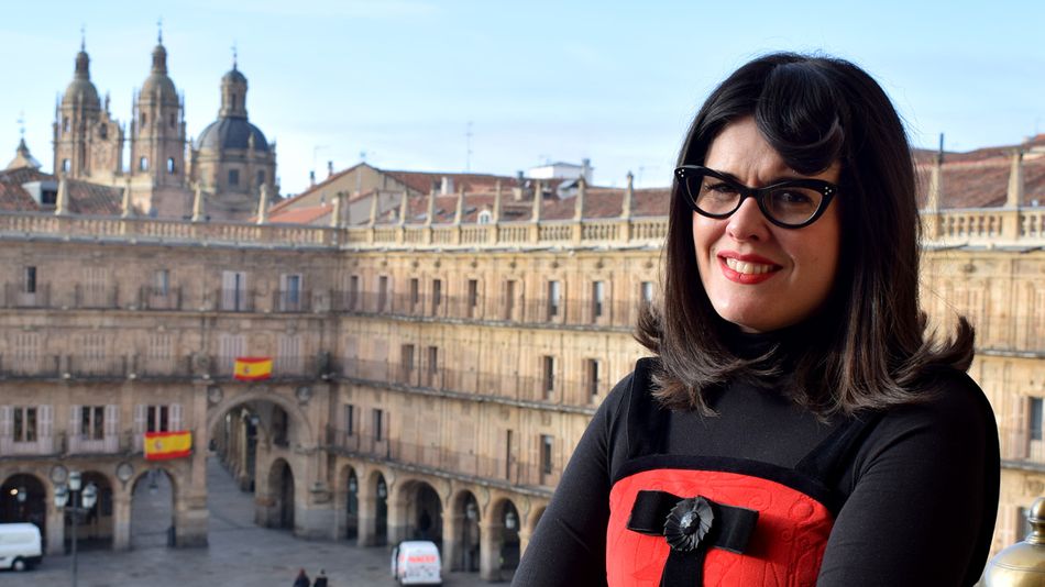 La concejal y portavoz del grupo municipal Ganemos, Virginia Carrera