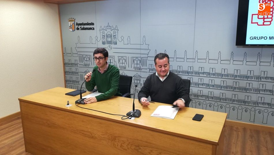 José Luis Mateos y Arturo Santos, durante la comparecencia.