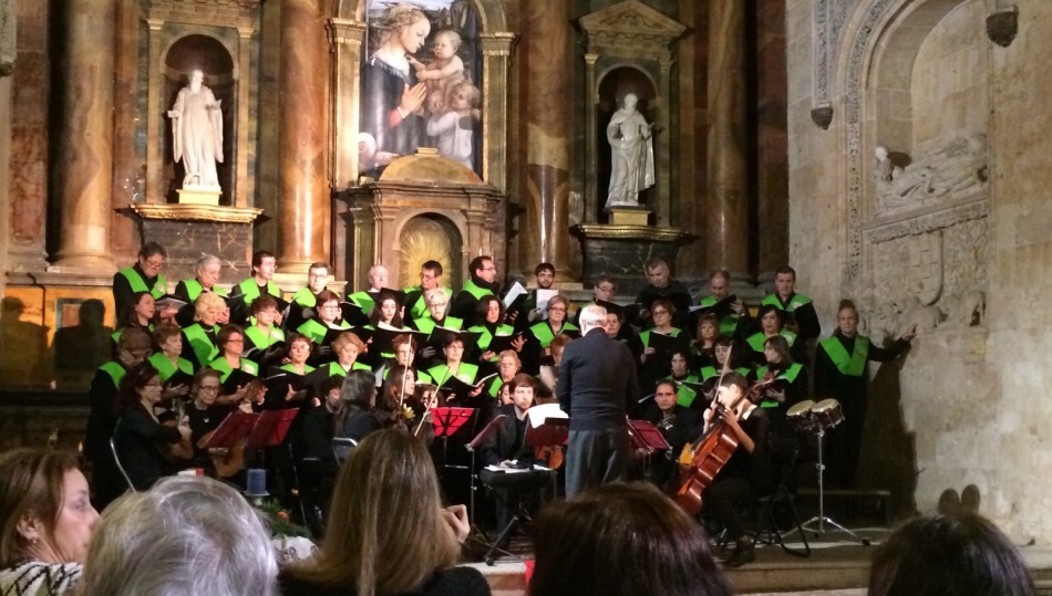 Un momento de un concierto del coro de San Benito
