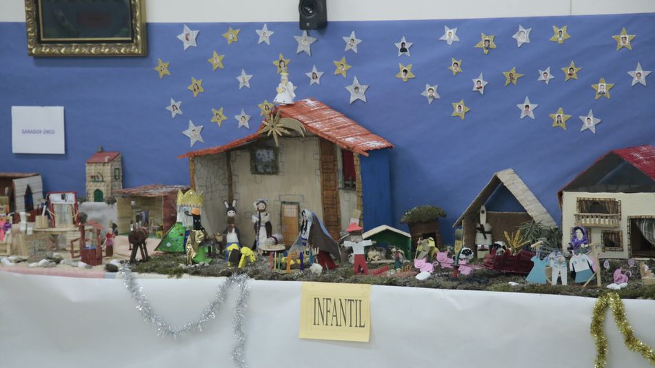 Uno de los belenes expuestos en el colegio. Fotos: Alejandro López