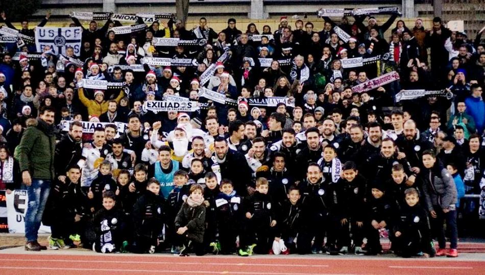 	Celebración de Unionistas por su liderato, tras la primera vuelta / Foto de Unionistas (Rubén Arévalo)