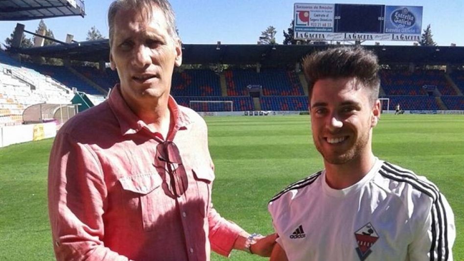 Jorge García, con Ángel Lozano, el día de su presentación.