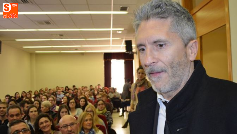 Fernando Grande-Marlaska, presidente de la Sala de lo Penal de la Audiencia Nacional, en una visita a Salamanca