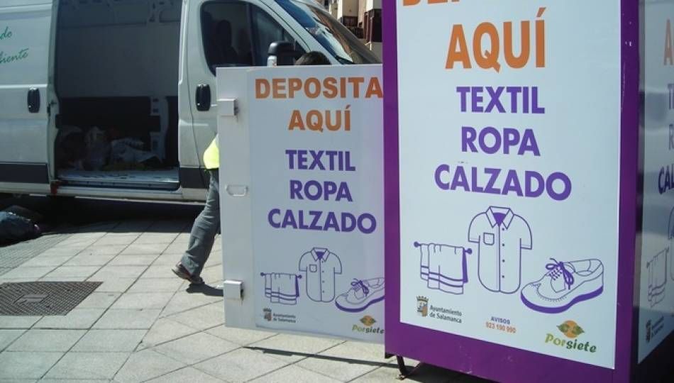 Contenedores para la recogida de material textil y calzado