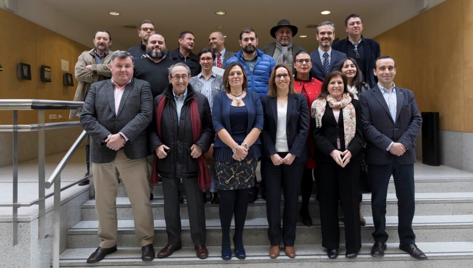 Milagros Marcos, con los presidentes de los consejos reguladores