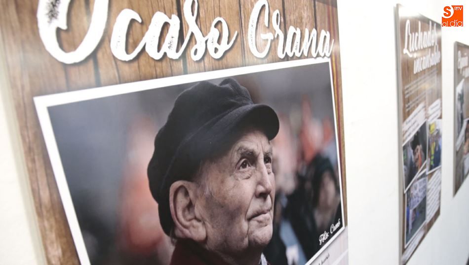 Marcos Ana, en una de las imágenes de la exposición de la Facultad e Geografía. Foto: Alejandro López