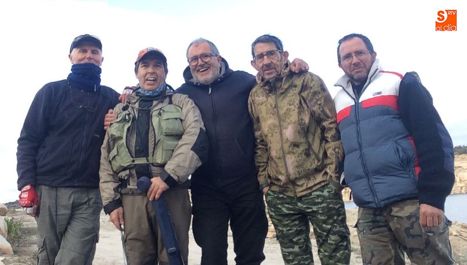 Emiliano, Richard, José Ignacio, Nazario e Isidro, una excelente cuadrilla de pesca  