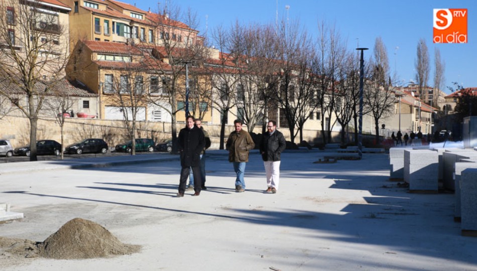 Varios concejales del PP supervisan las obras que se hicieron en La Vaguada de la Palma