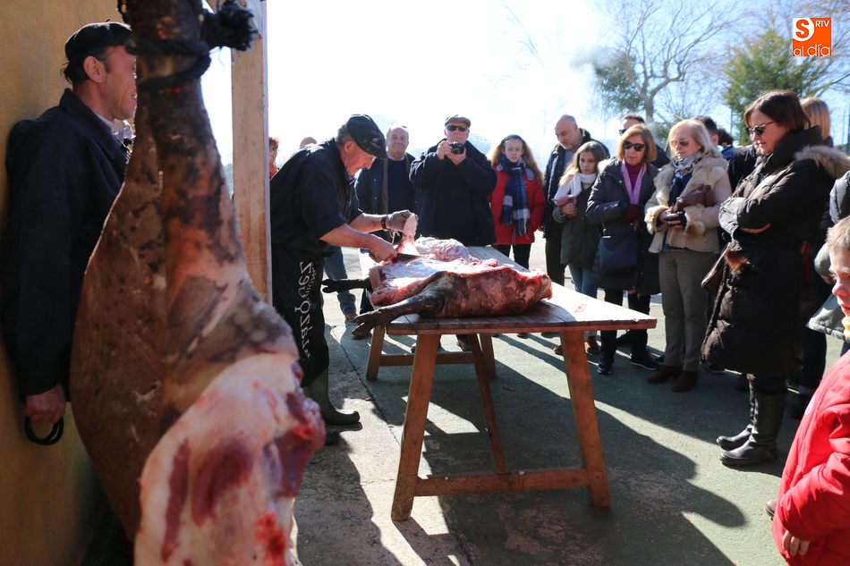 La demostración de la matanza tradicional es toda una lección de cultura tradicional /  CORRAL