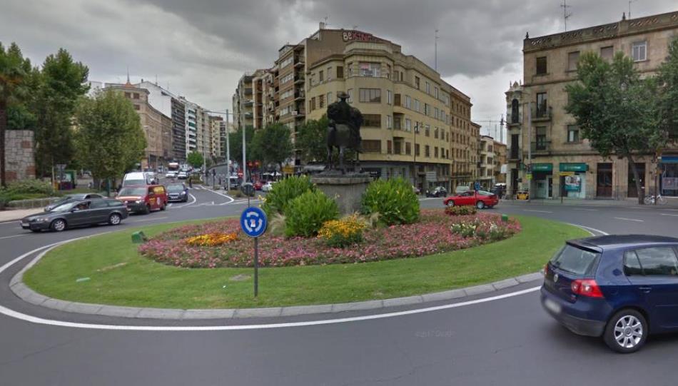 Plaza de España, uno de las zonas por las que circuló el detenido