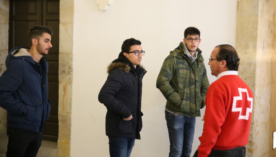 Alumnos de la UPSA en unas jornadas solidarias celebradas en esta universidad