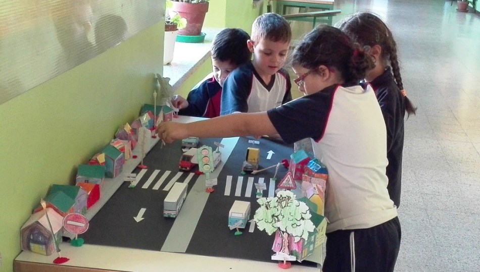 Momento de la práctica que realizaron los alumnos de los Padres Trinitarios