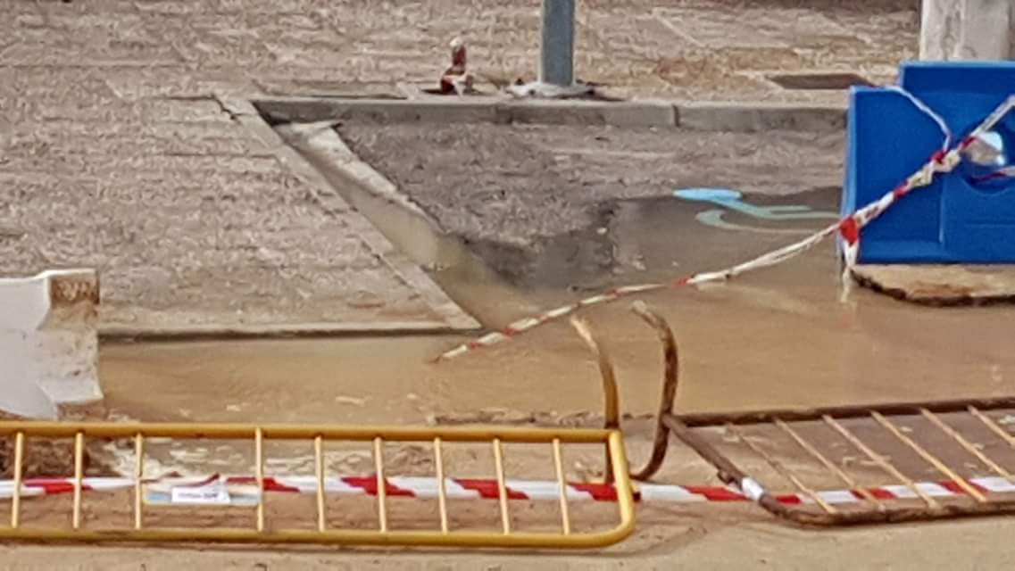 Uno de los reventones provocados por estas obras