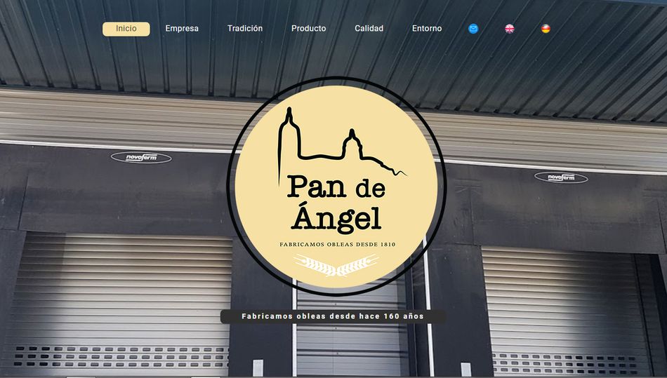 Nueva web de Pan de Ángel S. L.