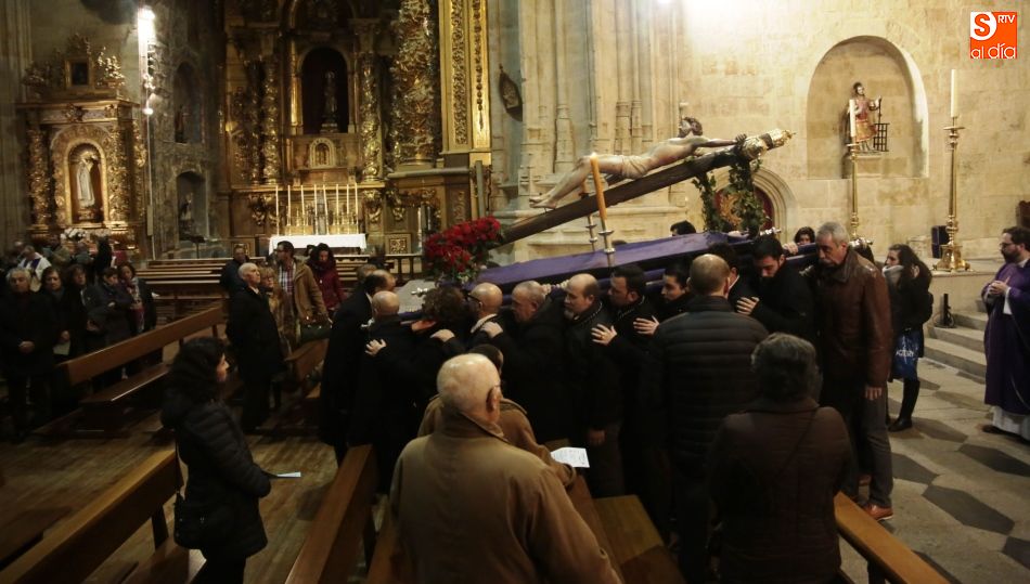 Un momento de la procesión realizada este miércoles en San Esteban