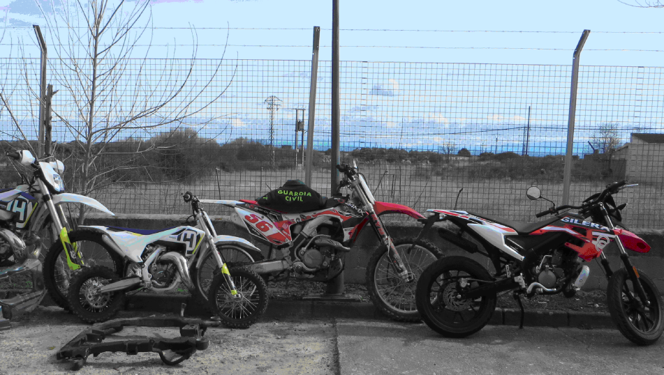 Motocicletas robadas en Francia, que han sido recuperadas