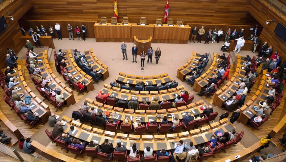 Imagen de la sala de las Cortes de Castilla y León