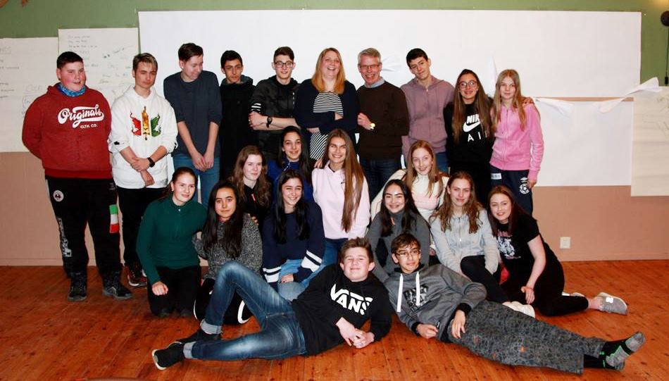 Alumnos del colegio San Estanislao de Kotska en Noruega