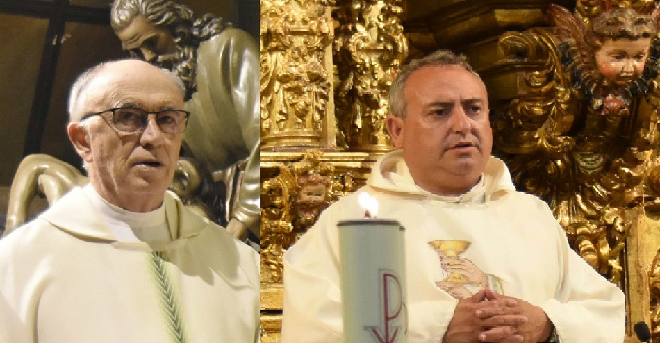 Matilla y Sánchez Moyano, durante la celebración de distintos oficios religiosos.