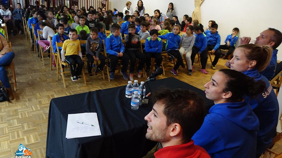 Manuel García, Silvia, Mestdagh y Sequeros, durante la actividad.