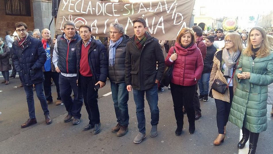 Jorge Rodríguez estuvo arropado por los responsables del PSOE en la provincia