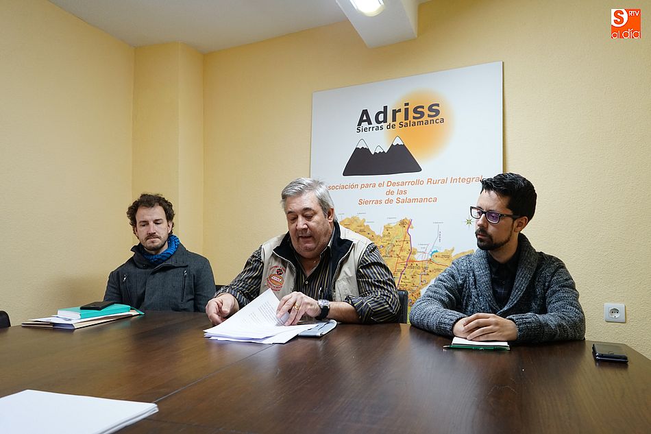 Mikel Udina, Manuel Arias y Rubén de Arriba en la presentación del curso de cata para la Sierra de Francia