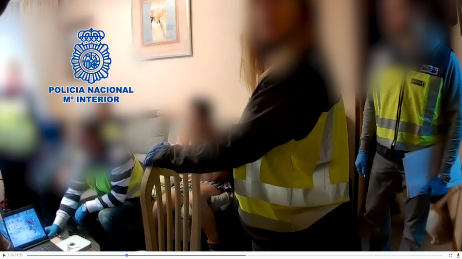 Operación de la Policía Nacional en colaboración con cuerpo policial de los Estados Unidos de América HSI